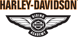 Black and Orange Harley Davidson Riding Academy Logo